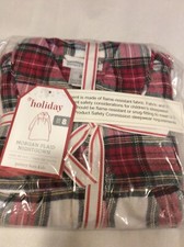 Pottery Barn Kids Morgan Plaid Flannel Holiday Nightgown Set NWT Sz 8 Cozy