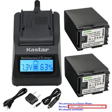 Kastar Battery LCD Fast Charger for Canon BP-827 CG-800 Canon VIXIA HF M30
