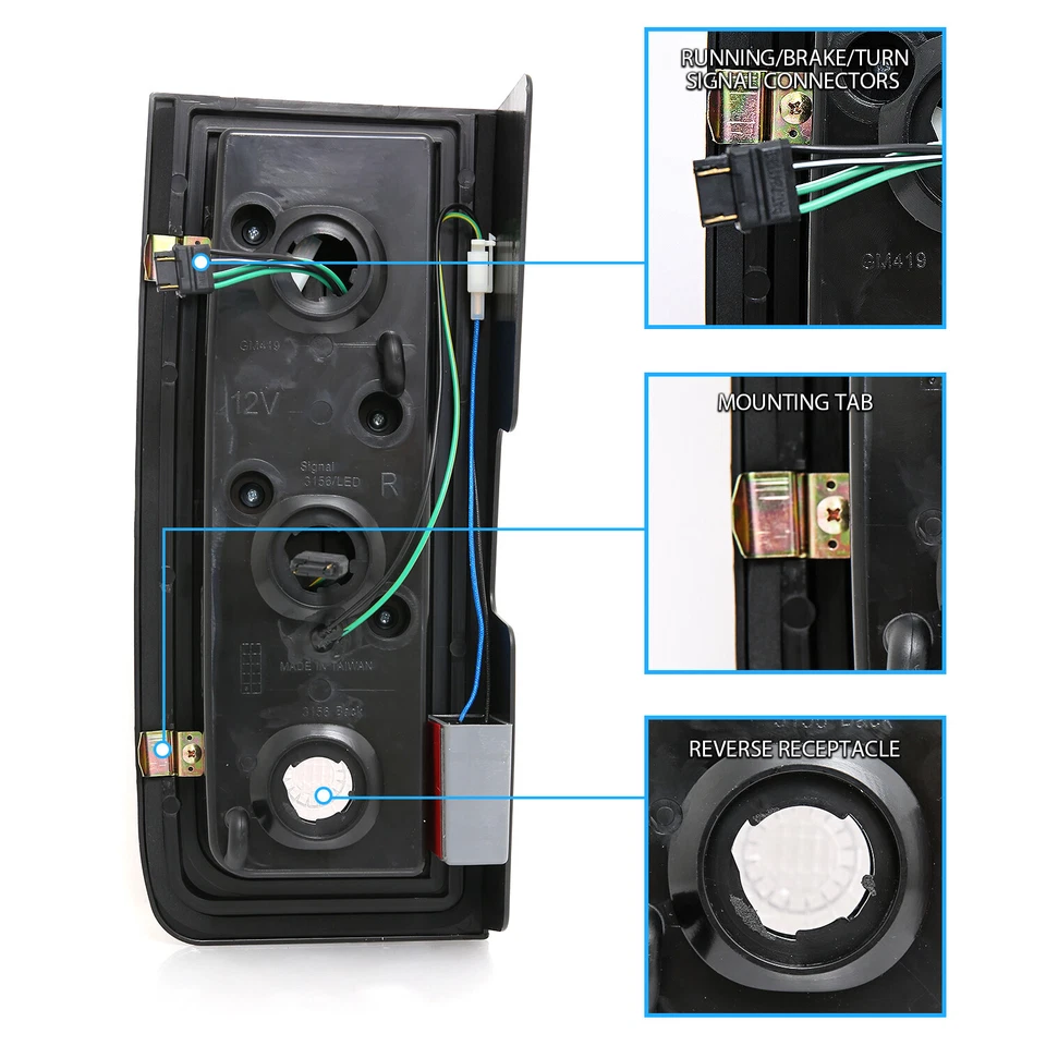 2003 2004 2005 2006 2007 2008 2009 For Hummer H2 Red FULL LED Tail Lights Pair - Image 3 of 4