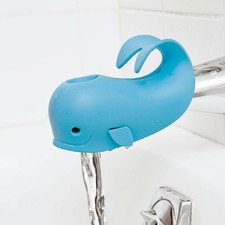 Blue Regalo Whale Soft Rubber Universal Bath Spout Cover Safety Guard with Shower Diverter