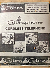 Vintage COBRA Cordless Telephone Model TEL-410N Rare With Box And Instructions