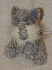 RUSS BERRIE PLUSH STUFFED SCHNAUZER PUPPY DOG TOBY 8"