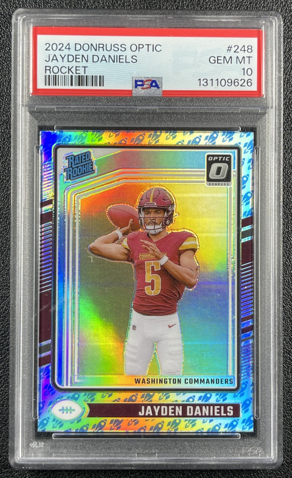 Jayden Daniels Panini Donruss Optic #248 Rocket