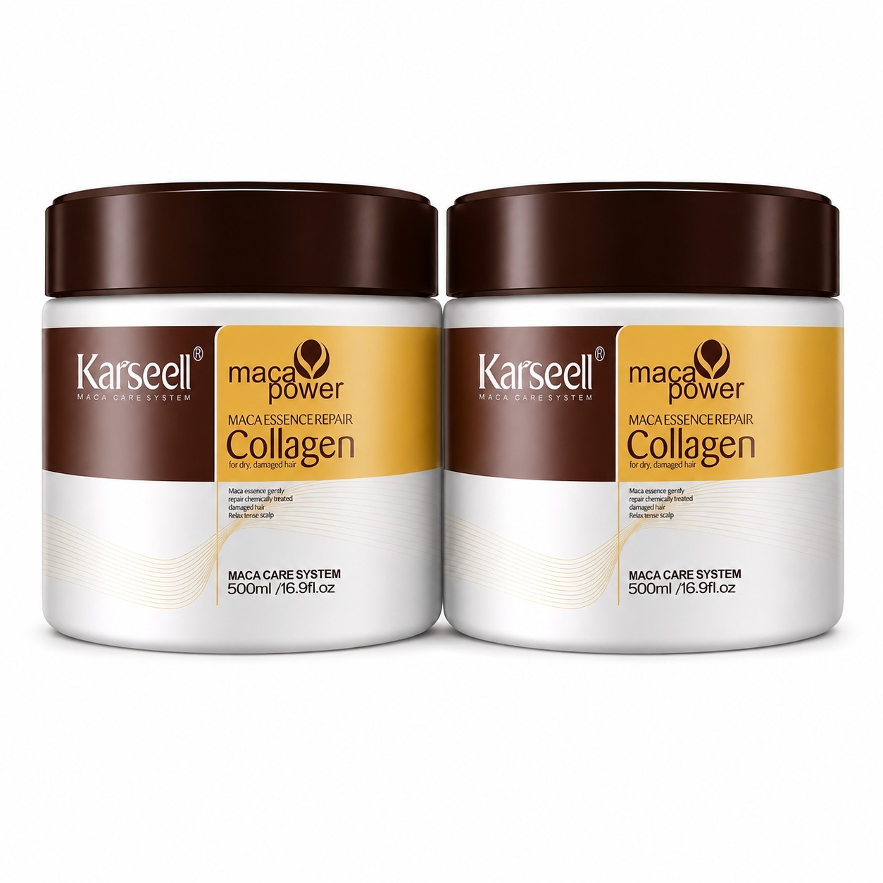 Karseell Maca Hair Mask 500ml Professional Collagen Repair for Dry Hair Care