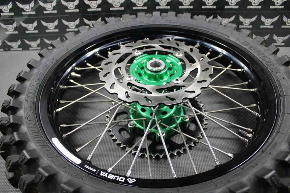 Kawasaki 09-17 KX450F 2012 Dubya Edge juego de ruedas delanteras traseras ruedas neumáticos ¡como nuevo! Foto 4 de 4