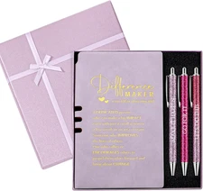 Thenshop 5 Pcs Thank You Gift for Coworker Journal with Pen Set Purple