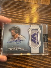 2017 Topps Dynasty Autograph Patches Trevor Story Auto 1/1 Majestic Patch Nice!