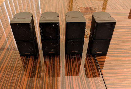 4x BOSE Jewel Double Cube Speakers Black