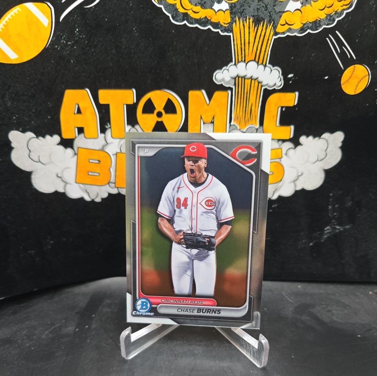 2024 Bowman Draft Chase Burns Image Variation RC SP SSP Reds BDC 