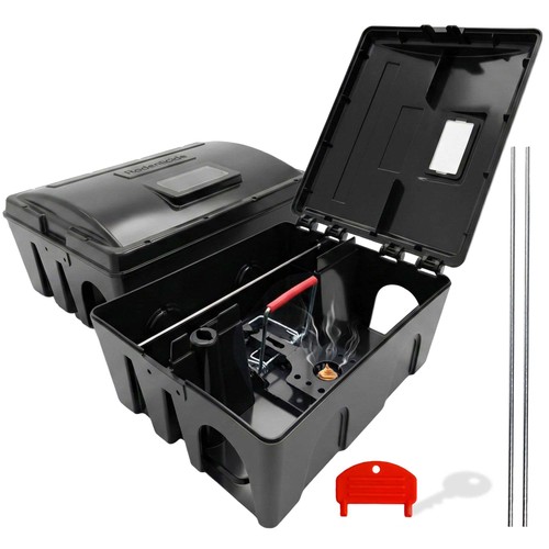 ROSHIELD 2 x External Rat Snap Trap Control Protector Box - Rodent Safety Kit