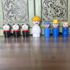 Vtg Fisher Price Little People Lot of 7 Figures 3 Dogs Mom Cowboy Mailman Worker