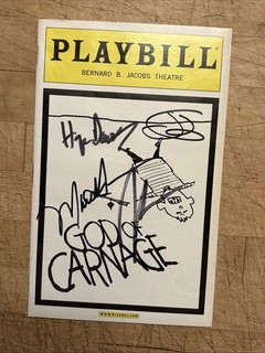 Full Cast Signed GOD OF CARNAGE June 2008 Broadway Playbill! JAMES GANDOLFINI !
