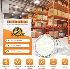 UFO LED High Bay Light W/ US PLUG 150W/120W/90W 4500K 5000K 5700K Warehouse Lamp