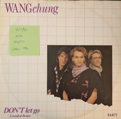 Wang Chung Don't Let Go Vinyl Record VG+/VG TA4272 1984