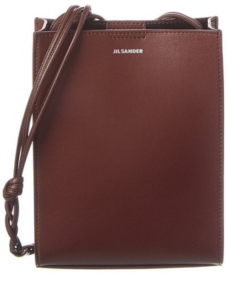 Jil Sander Tangle Small Leather Crossbody Women's Brown