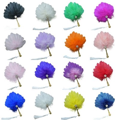 Large 30cm Stage Feather Fan Lightweight Costume Accessory For Cultural Event