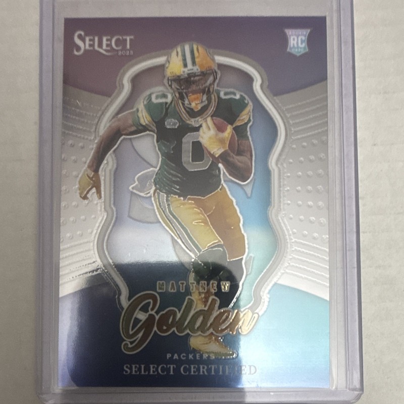 2025 Panini Select Certified Rookies Matthew Golden Green Bay Packers Rookie #18