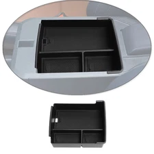 Car Center Armrest Storage Box Tray For Ford Maverick 22-2025 Accessories Black