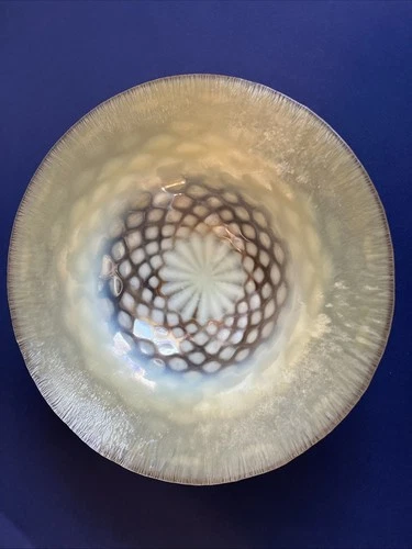 Tiffany Studios Pastel Yellow To Amber Pedestal Bowl Signed 11 3/4” Wide (176ME)