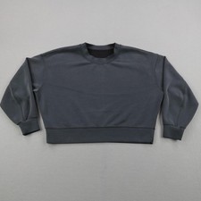 Lululemon Sweatshirt Womens 10 Gray Perfectly Oversized Crew Neck Pullover Yoga