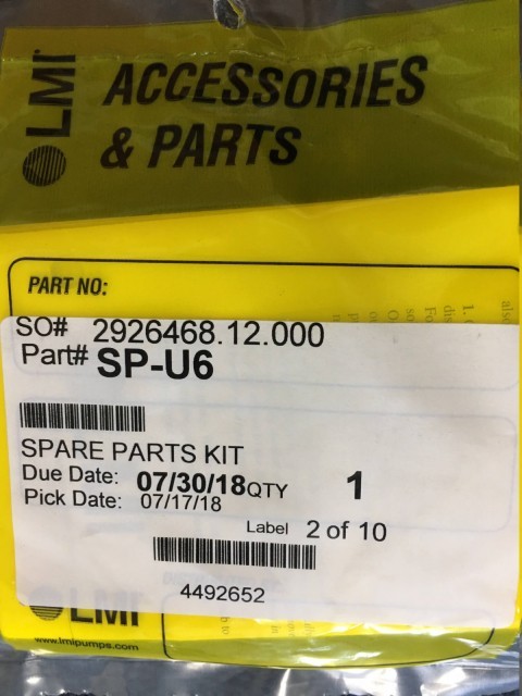 MILTON ROY METERING PUMP SPARE PARTS KIT LMI SP-30HV SE-30HV NEW