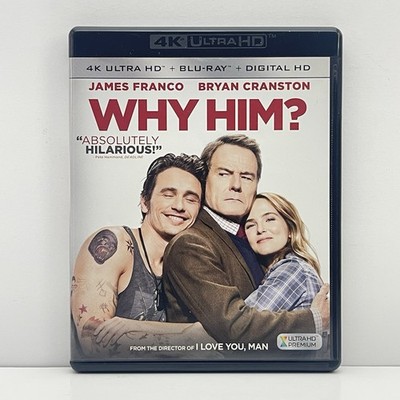 Why Him? (4K Ultra HD + Blu-Ray, 2016, 2-Disc Set) James Franco Bryan Cranston