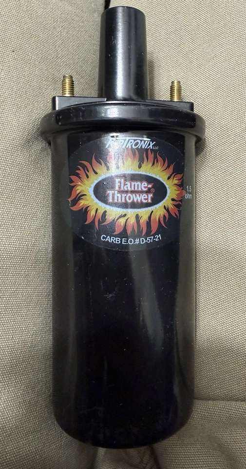 Lanzallamas PerTronix 40011 bobina de 40.000 voltios 1,5 ohmios, lleno de aceite negro Foto 4 de 4