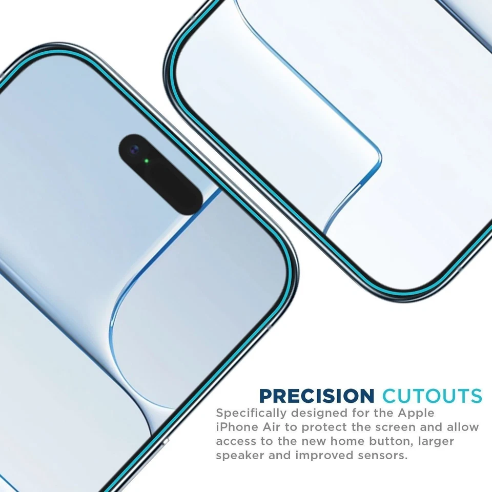 Tech Armor para Apple iPhone Air Protector de Pantalla de Vidrio Vidrio 6.5 pulgadas Paquete de 3 Foto 4 de 4