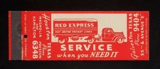 1940s TRUCKING TRUCK Red Express Fast Motor Freight Lines Houston Galveston TX