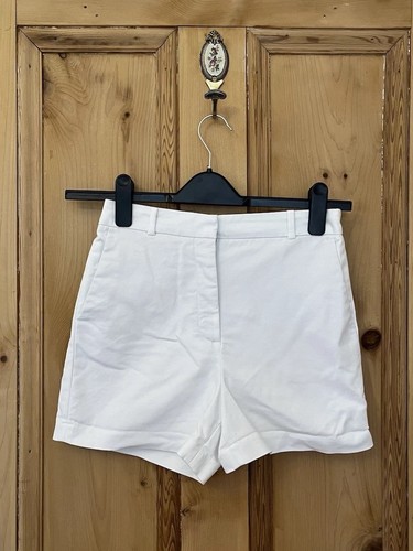 ZARA White SHORTS Size XS 6 8 SUMMER COTTON
