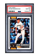 2026 Topps Series 1 Jacob Misiorowski RC Rookie Brewers #10 PSA 10 ROY?