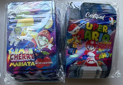 #ad 200 Pcs 3.5g Super Mario Crash Dummy Holographic Mylar Bags durable sealable $26.99