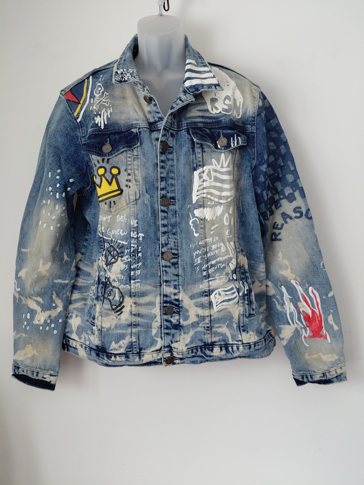 Reason King of the City Hand Painted Men&rsquo;s Denim Jean Jack