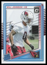 2025 Donruss Optic #247 Will Johnson Arizona Cardinals Football Card