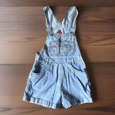 Vintage 90s No Boundaries Denim Shortalls Bib Overalls Preppy Cutesy Sz M Y2K