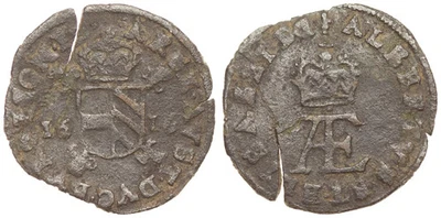 Spanish Netherlands (Duchy of Brabant, Belgian States) - Dubbele Denier 1616 - Image 1 of 3