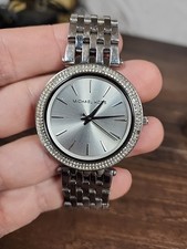   LOOK   Michael Kors Silver Darci Watch MK3190 Stainless Steel Pav    WORKS  