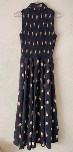 Kate Spade New York Pineapple Dress Size 0 Black Silk 100% Good Condition HN4318 - Picture 2 of 6