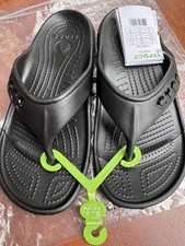 Crocs Unisex Baya Flip Flops 11999-001 Slip On Casual Beach Sandals Black M6/W8