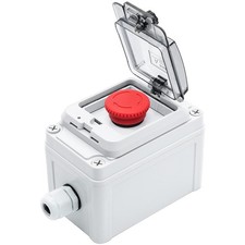 IP67 Button Switch Outdoor Waterproof Box Red Button Emergency Stop with Protect