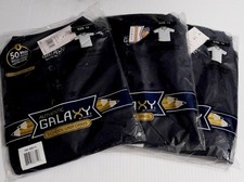 Galaxy by Harvic Navy Blue Shirt School Uniform Polo Shirt Size 14 Set of 3