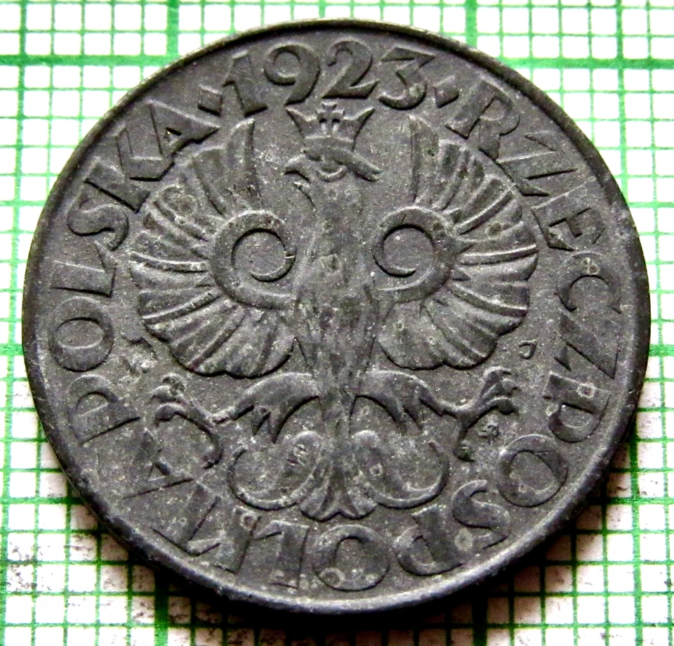 POLAND 1941 - 1944 WWII GERMAN OCCUPATION DATED AS 1923 20 GROSZY, ZINC - Image 2 of 4