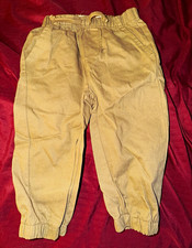 Free Planet Cotton Jogger Pants 18M Beige Drawstring Pockets Elastic Waist