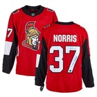 Josh Norris Ottawa Senators Signed & Dated 1st Game Fanatics Jersey #/37