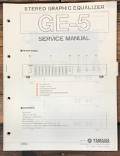 Yamaha GE-5 Graphic Equalizer  Service Manual *Original*
