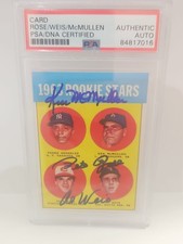 Pete Rose Rookie 1963 Topps Reprint Signed Stars Rookie Card #537 PSA Authentic. rookie card picture