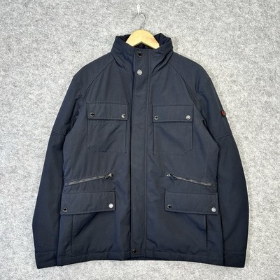 Strellson Men s Jayson Utility Jacket Size 52 Navy Quilted Lined Field Coat