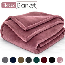 Extra Large Flannel Fleece Blanket King Size Cozy Bed Sofa Throw Clearance Sale