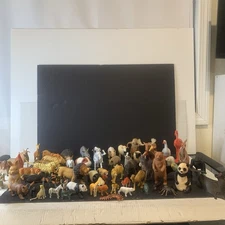 Large ANIMAL Toy Figure Lot of 60 Plastic PVC Rubber Boley, Schleich Unbranded
