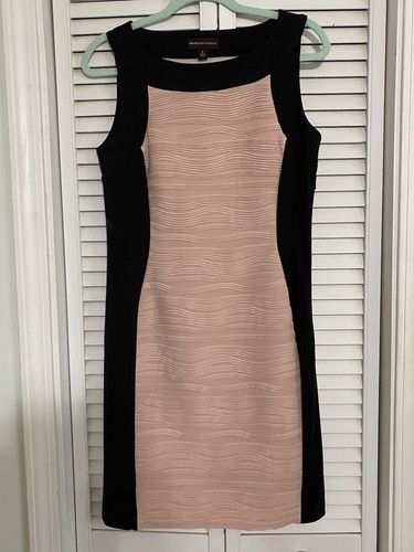 Dana Buchman Dress Size 8 Black & Pink Ruched Sheath Fully Lined Side Zipper - Bild 14 von 16